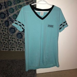 Bright Blue V-neck From Pink
